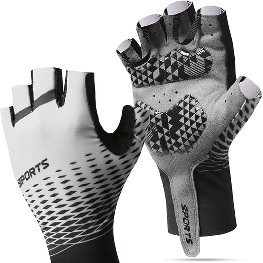 CRAZY SHARK Fingerless Cycling Gloves