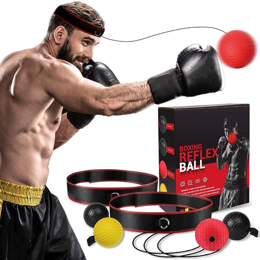 Boxing Reflex Ball Headband Set