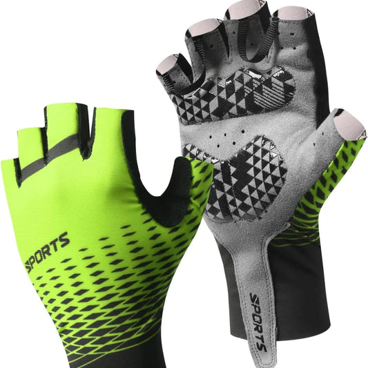 CRAZY SHARK Fingerless Cycling Gloves