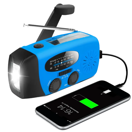 Emergency Hand Crank Radio With LED Flashlight