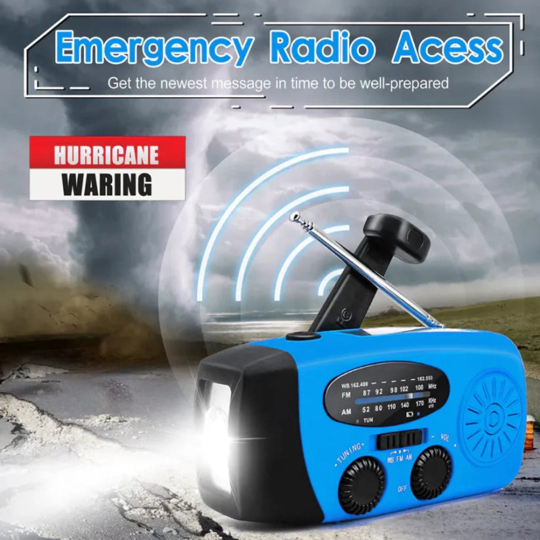 Emergency Hand Crank Radio With LED Flashlight