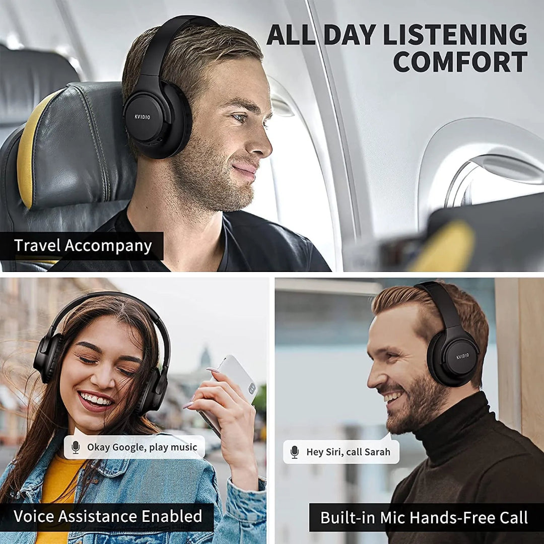 KVIDIO Bluetooth 5.3 Over-Ear Headphones